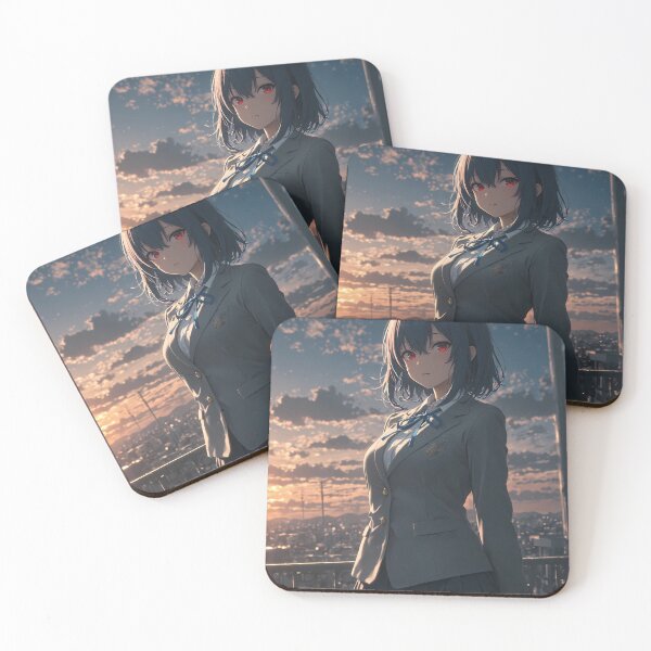 Item preview, Umi Asanagi Second Prettiest Girl Rooftop Sunset Mood designed and sold by MartyHinson.