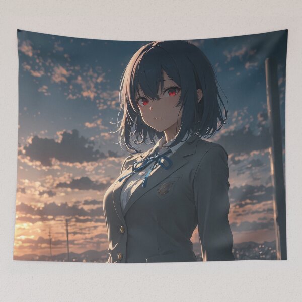 Item preview, Umi Asanagi Second Prettiest Girl Rooftop Sunset Mood designed and sold by MartyHinson.