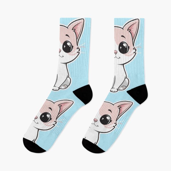Item preview, Cute Kawaii Pastel Kitten Sticker Art designed and sold by Phongphut.