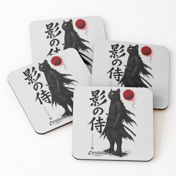 Item preview, CatShadow Black Samurai Cat Warrior designed and sold by Espinazul.