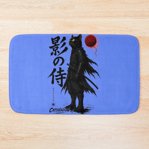 Item preview, CatShadow Black Samurai Cat Warrior designed and sold by Espinazul.