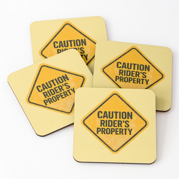 Item preview, Yellow Caution Rider’s Property Funny Water Sports Sign designed and sold by Islabonita..