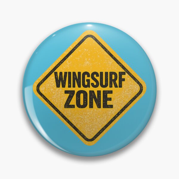 Item preview, Blue Vintage Wingsurf  Zone Warning Sign designed and sold by Islabonita..