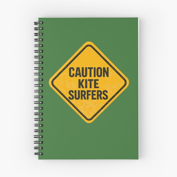 Item preview, Green Caution Kite Surfers Vintage Beach Warning Sign designed and sold by Islabonita..