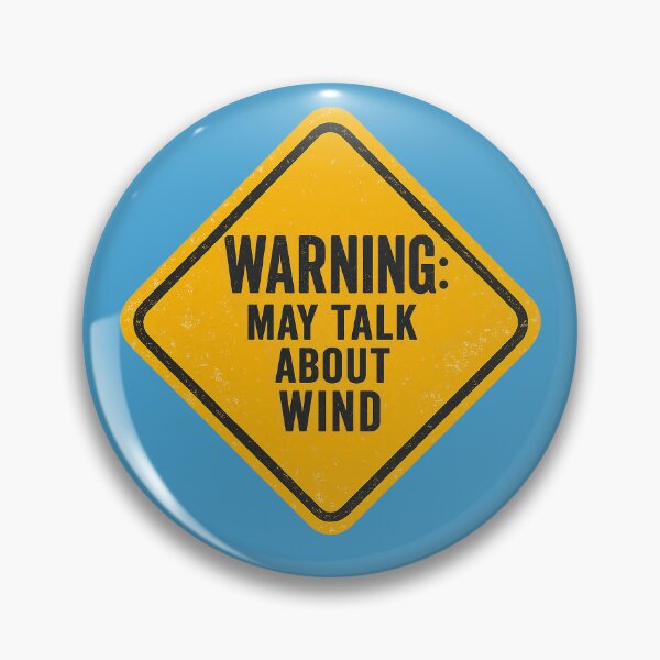 Item preview, Blue Warning May Talk About Wind Funny Kitesurf Gift designed and sold by Islabonita..