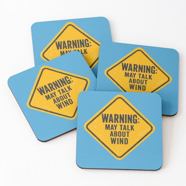 Item preview, Blue Warning May Talk About Wind Funny Kitesurf Gift designed and sold by Islabonita..