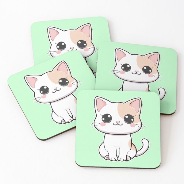 Item preview, Cute Kawaii Pastel Kitten Sticker Art designed and sold by Phongphut.