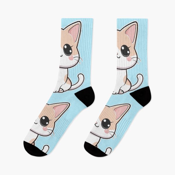 Item preview, Cute Kawaii Pastel Kitten Sticker Art designed and sold by Phongphut.