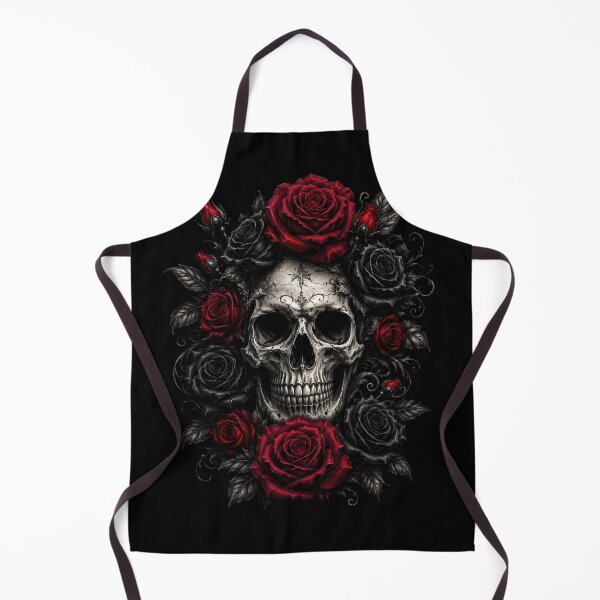 Item preview, Skeleton Metalhead Skulls and Roses Metal Rock W designed and sold by PugD.