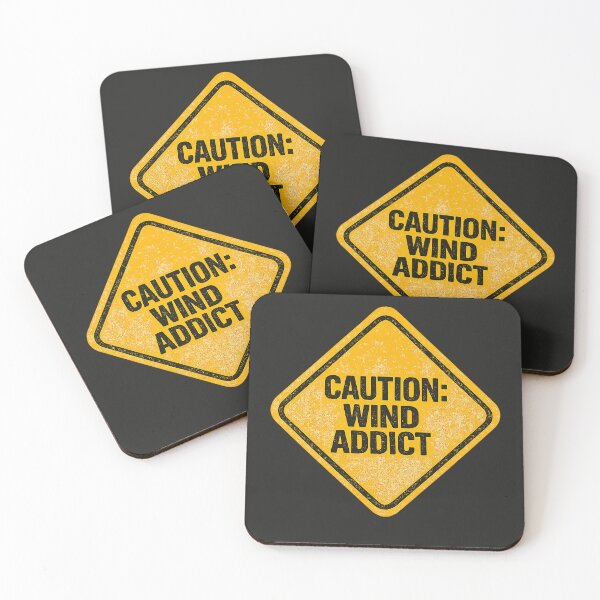Item preview, Caution Wind Addict Funny Kitesurf Vintage Sign designed and sold by Islabonita..