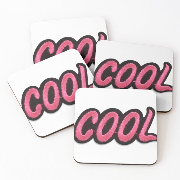 Item preview, Vintage Sew-On 'Cool' Pink and Black Patch designed and sold by AnimaliaStar.