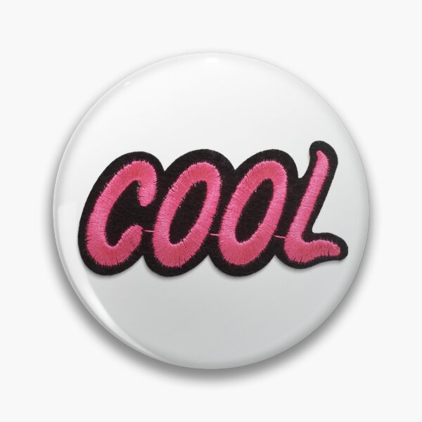 Item preview, Vintage Sew-On 'Cool' Pink and Black Patch designed and sold by AnimaliaStar.