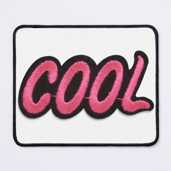 Item preview, Vintage Sew-On 'Cool' Pink and Black Patch designed and sold by AnimaliaStar.