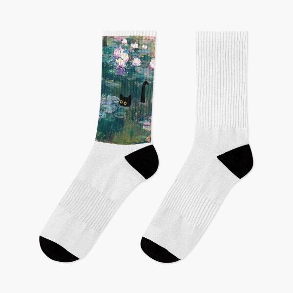 Item preview, Monet Cat in Water Lilies Pond designed and sold by PurrfectHome.