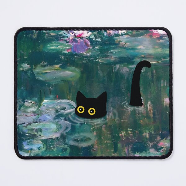 Item preview, Monet Cat in Water Lilies Pond designed and sold by PurrfectHome.