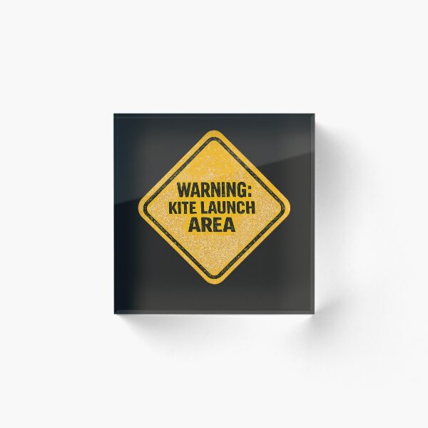 Item preview, Warning Kite Launch Area Vintage Beach Sign designed and sold by Islabonita..