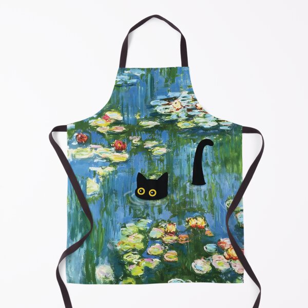 Item preview, monet cat in water lilies pond designed and sold by PurrfectHome.