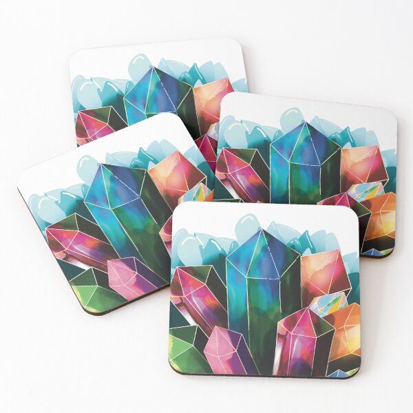 Item preview, Vibrant Crystal Clusters Abstract Gems designed and sold by Karin Taylor.