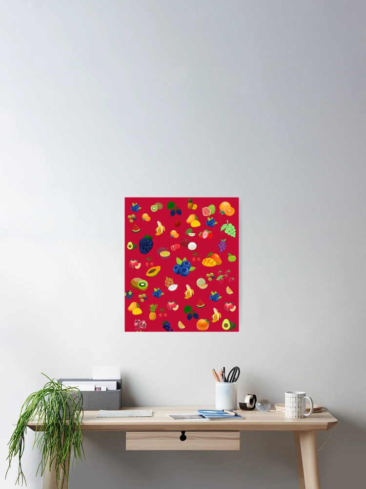 Thumbnail 2 of 3, Poster, fruit pattern designed and sold by InkByDP.