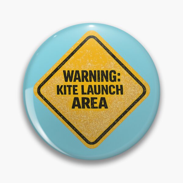 Item preview, Blue Warning Kite Launch Area Vintage Beach Sign designed and sold by Islabonita..