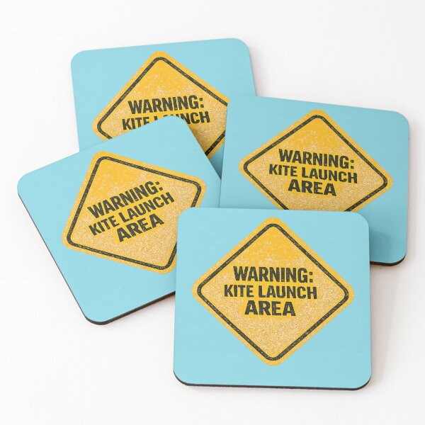 Item preview, Blue Warning Kite Launch Area Vintage Beach Sign designed and sold by Islabonita..