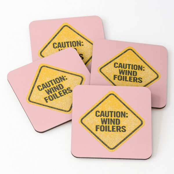 Item preview, Pink Caution Wind Foilers Vintage Warning Sign designed and sold by Islabonita..