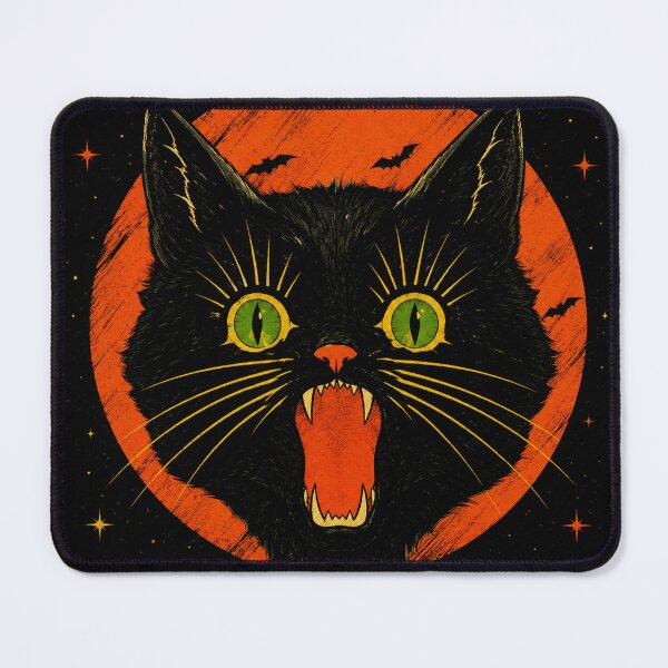 Item preview, Vintage Black Cat Halloween Art | Spooky Cat Illustration | Gothic Moon Wall Decor designed and sold by AbstractAuraArt.