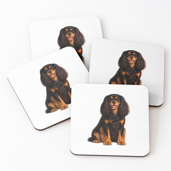 Item preview, King Charles Cavalier Spaniel Dog Black and Tan designed and sold by BackgroundND.