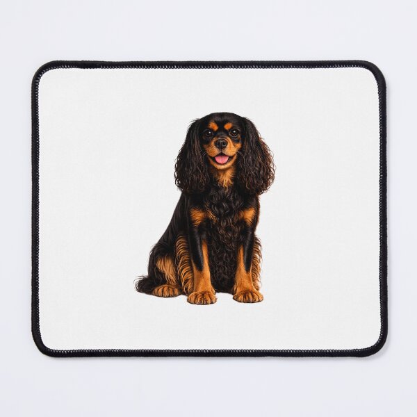 Item preview, King Charles Cavalier Spaniel Dog Black and Tan designed and sold by BackgroundND.