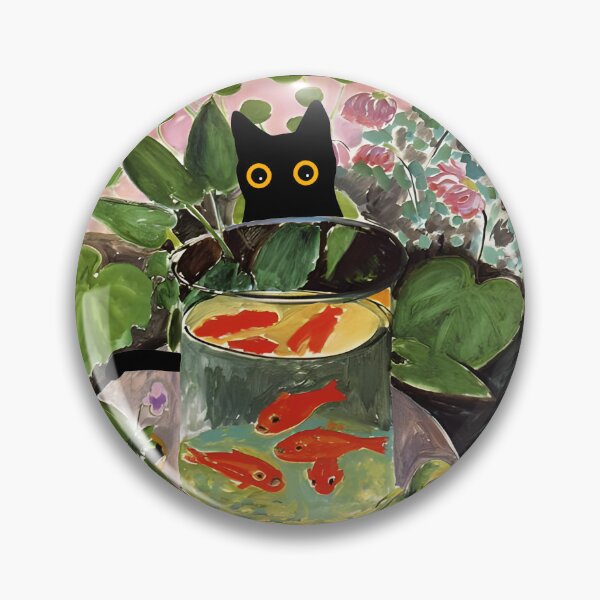 Item preview, matisse's goldfish and a cat designed and sold by PurrfectHome.