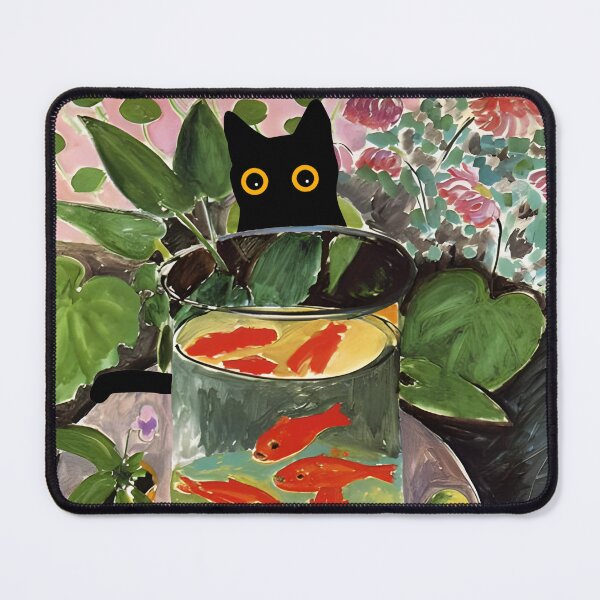 Item preview, matisse's goldfish and a cat designed and sold by PurrfectHome.