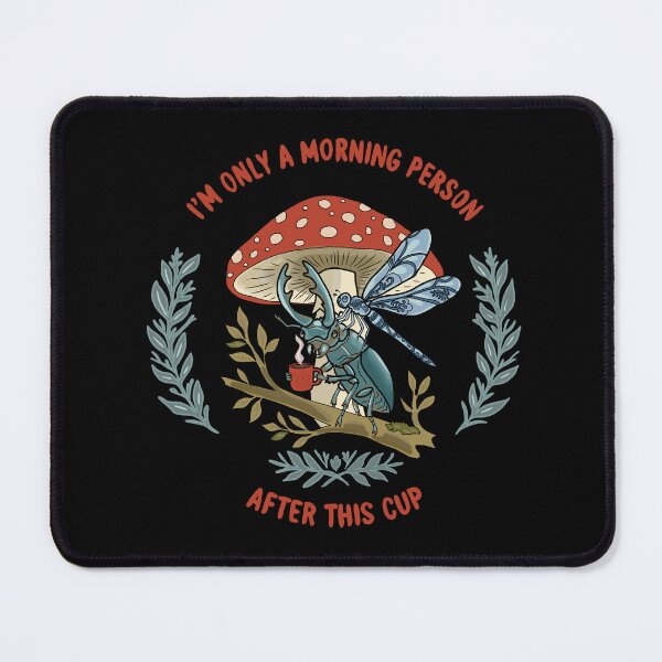Item preview, Stag Beetle & Dragonfly Morning Coffee Ritual Dark Cottagecore Art designed and sold by LeshanArt.