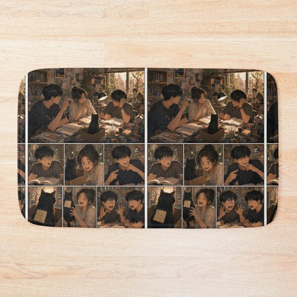 Item preview, Student Life Cozy Reading Room Comic Print designed and sold by Grafititee.