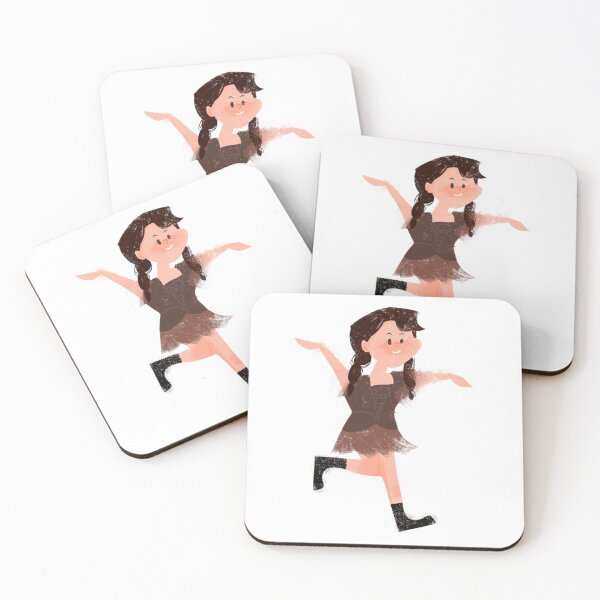 Aperçu de l'œuvre Illustration douce et esthétique d'une jolie fille qui danse créée et vendue par Nixsasaart.