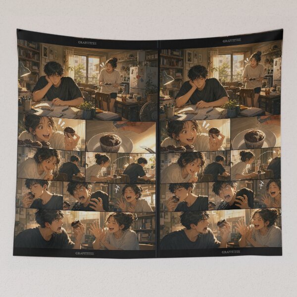 Item preview, Student Life Cozy Reading Room Comic Print designed and sold by Grafititee.