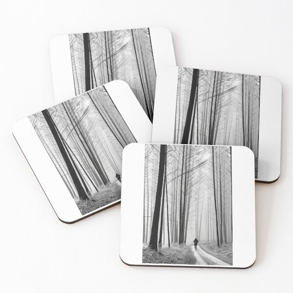Artikelvorschau, Landscape - Lone Jogger, Minimalist Conifer Forest entworfen und verkauft von Reverso-Design.