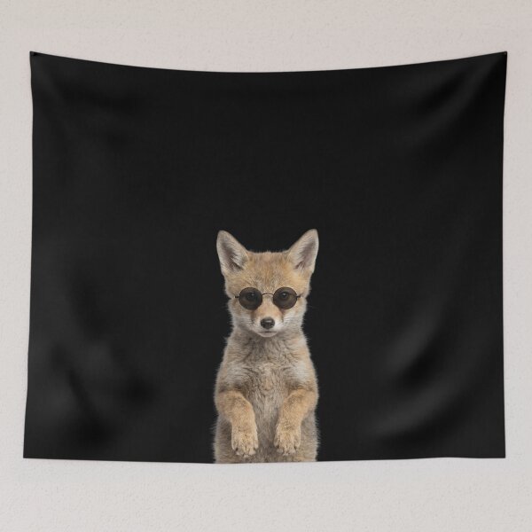 Item preview, Cute Baby Coyote Wearing Sunglasses Funny designed and sold by RareLavender.