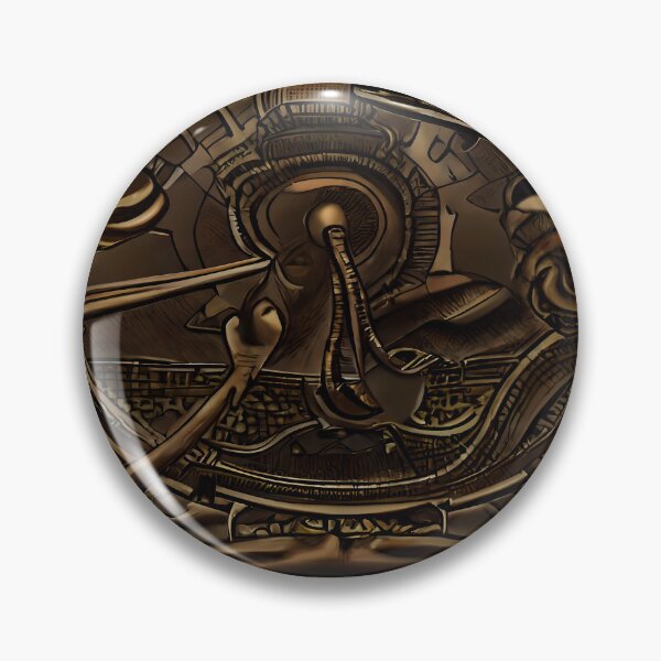 Item preview, Dark Bronze Fungal Entity Tendril Root Vortex Winged Base Medallion Art designed and sold by YugenWorkshop.