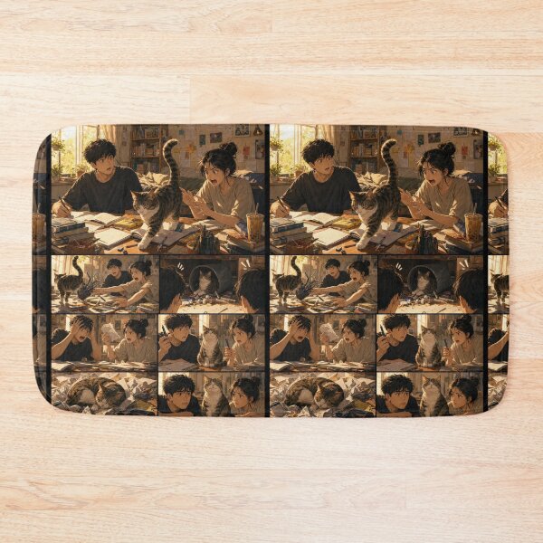 Item preview, Student Life Cozy Reading Room Comic Print designed and sold by Grafititee.