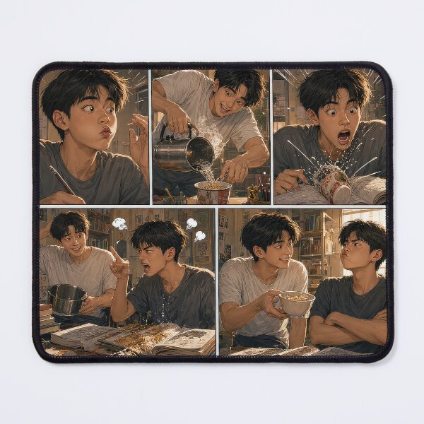 Item preview, Student Life Cozy Reading Room Comic Print designed and sold by Grafititee.