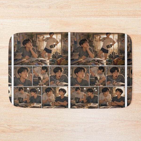 Item preview, Student Life Cozy Reading Room Comic Print designed and sold by Grafititee.