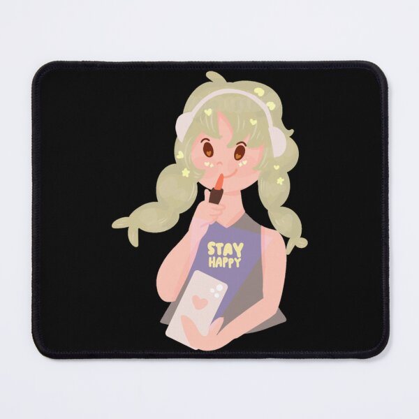 Item preview, Stay Happy Cute Anime Girl Illustration Design designed and sold by Nixsasaart.