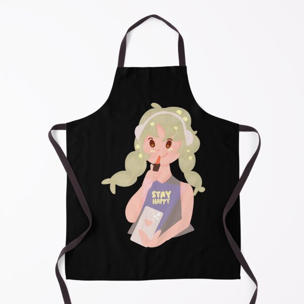 Item preview, Stay Happy Cute Anime Girl Illustration Design designed and sold by Nixsasaart.