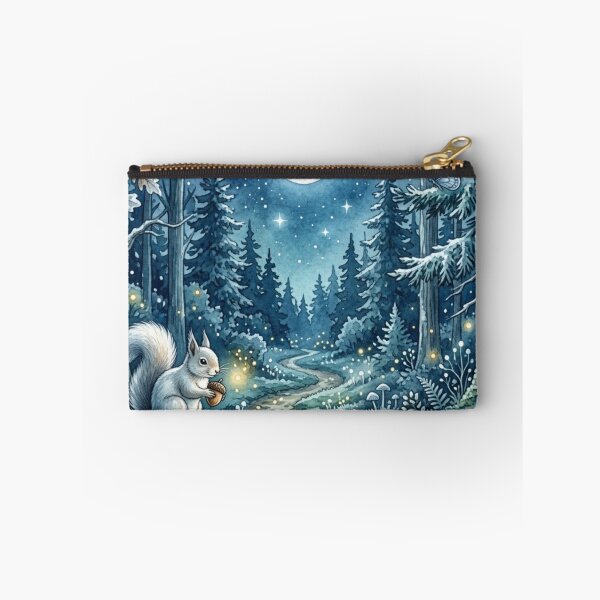Item preview, Moonlit Forest Path Watercolor Night Art designed and sold by CalmCapy Co.