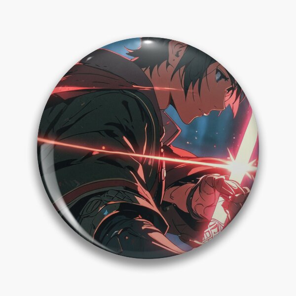 Item preview, Anime Warrior Drawing With Glowing Red Sword designed and sold by maplesoulkiller.