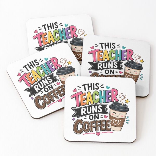 Item preview, This Teacher Runs on Coffee designed and sold by Myra365Art.