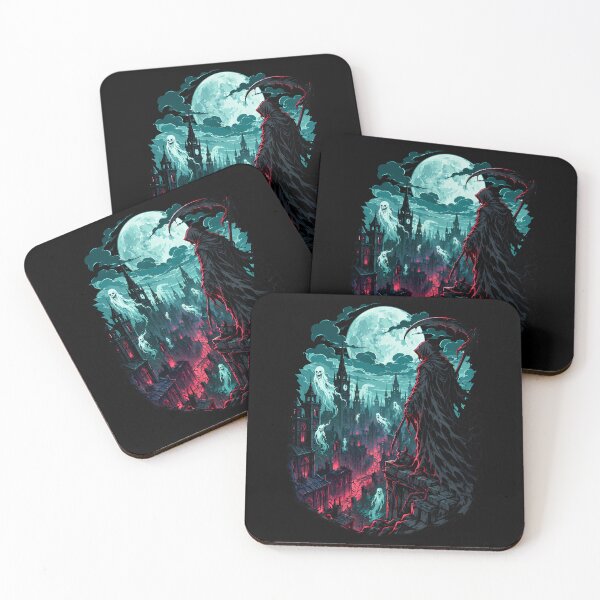 Item preview, Grim Reaper Watching Over Haunted Ruined Midnight City designed and sold by Tong4130.
