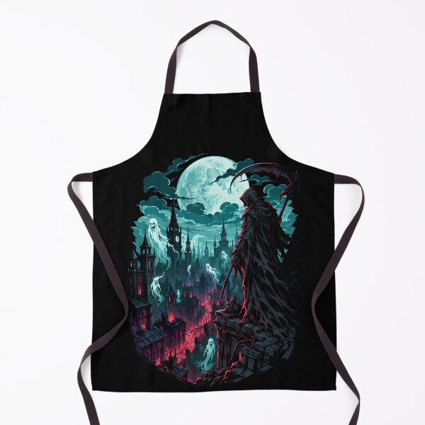 Item preview, Grim Reaper Watching Over Haunted Ruined Midnight City designed and sold by Tong4130.