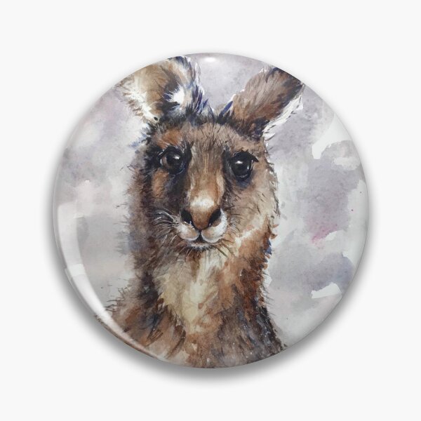 Item preview, Kangaroo portrait painting  designed and sold by Chris Hobel.