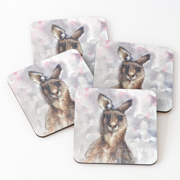 Item preview, Kangaroo portrait painting  designed and sold by Chris Hobel.